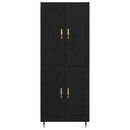 vidaXL Magasfiú Fekete tölgy 69,5 x 34 x 180 cm Faanyag