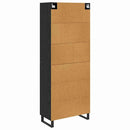 vidaXL Magasfiú fiókkal Fekete tölgy 69,5 x 34 x 180 cm Faanyag