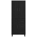 vidaXL Magasfiú fiókkal Fekete tölgy 69,5 x 34 x 180 cm Faanyag