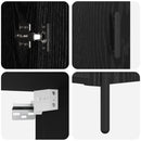 vidaXL Magasfiú Musta tammi 69,5 x 34 x 180 cm Faanyag