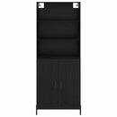 vidaXL Magasfiú Musta tammi 69,5 x 34 x 180 cm Faanyag