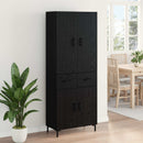 vidaXL Magasfiú fiókkal Fekete tölgy 69,5 x 34 x 180 cm Faanyag