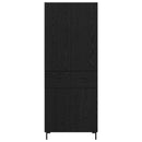 vidaXL Magasfiú fiókkal Fekete tölgy 69,5 x 34 x 180 cm Faanyag