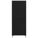 vidaXL Magasfiú fiókkal Fekete tölgy 69,5 x 34 x 180 cm Faanyag
