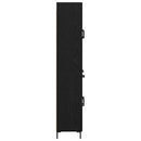 vidaXL Magasfiú fiókkal Fekete tölgy 69,5 x 34 x 180 cm Faanyag