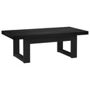 vidaXL Dohányzóasztal NOAIN Fekete 119 x 60 x 40 cm Tömör Fenyőfa