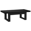 vidaXL Dohányzóasztal NOAIN Fekete 119 x 60 x 40 cm Tömör Fenyőfa