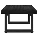 vidaXL Dohányzóasztal NOAIN Fekete 119 x 60 x 40 cm Tömör Fenyőfa