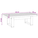 vidaXL Dohányzóasztal NOAIN Fekete 119 x 60 x 40 cm Tömör Fenyőfa