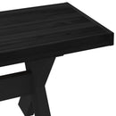 vidaXL Étkező pad NOAIN 160 x 41 x 45 cm Tömör fenyő Fekete