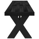 vidaXL Étkező pad NOAIN 160 x 41 x 45 cm Tömör fenyő Fekete