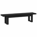 vidaXL Étkező pad NOAIN 160 x 41 x 45 cm Tömör fenyő Fekete