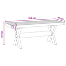 vidaXL Étkező pad NOAIN 120 x 41 x 45 cm Tömör fenyő Természetes