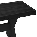 vidaXL Étkező pad NOAIN 120 x 41 x 45 cm Tömör fenyő Fekete
