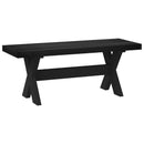 vidaXL Étkező pad NOAIN 120 x 41 x 45 cm Tömör fenyő Fekete