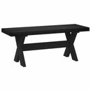 vidaXL Étkező pad NOAIN 120 x 41 x 45 cm Tömör fenyő Fekete
