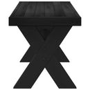 vidaXL Étkező pad NOAIN 120 x 41 x 45 cm Tömör fenyő Fekete