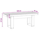 vidaXL Étkező pad NOAIN 120 x 41 x 45 cm Tömör fenyő Fekete