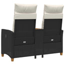 vidaXL Dönthető pad asztallal Fekete és krémfehér 126 x 65 x 112 cm