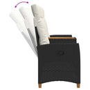vidaXL Dönthető pad asztallal Fekete és krémfehér 126 x 65 x 112 cm