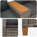 vidaXL Dönthető pad asztallal Szürke és sötétszürke 126 x 65 x 112 cm