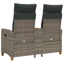 vidaXL Dönthető pad asztallal Szürke és sötétszürke 126 x 65 x 112 cm