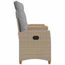 vidaXL Dönthető pad asztallal Beige és Világosszürke 126 x 65 x 112 cm