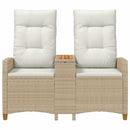 vidaXL Dönthető pad asztallal Beige és Krémszínű 126 x 65 x 112 cm