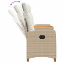 vidaXL Dönthető pad asztallal Beige és Krémszínű 126 x 65 x 112 cm
