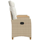 vidaXL Dönthető pad asztallal Beige és Krémszínű 126 x 65 x 112 cm
