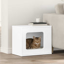 vidaXL Macska Ház Fehér 51 x 30 x 42,5 cm Szerelt Fa