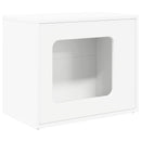 vidaXL Macska Ház Fehér 51 x 30 x 42,5 cm Szerelt Fa