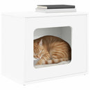 vidaXL Macska Ház Fehér 51 x 30 x 42,5 cm Szerelt Fa