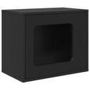 vidaXL Macska Ház Fekete 51 x 30 x 42,5 cm Faanyag