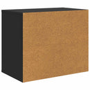 vidaXL Macska Ház Fekete 51 x 30 x 42,5 cm Faanyag