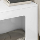vidaXL Macska Ház Fényes Fehér 51 x 30 x 42,5 cm Faanyag