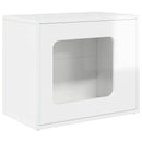 vidaXL Macska Ház Fényes Fehér 51 x 30 x 42,5 cm Faanyag