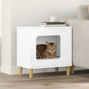 vidaXL Macska Ház Fehér 51 x 30 x 52 cm Faanyag