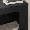 vidaXL Macska Ház Fekete 51 x 30 x 52 cm Faanyag