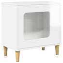 vidaXL Macska Ház Magasfényű Fehér 51 x 30 x 52 cm Szerelt Fa