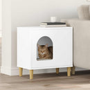 vidaXL Macska Ház Fehér 51 x 30 x 52 cm Faanyag