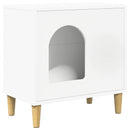 vidaXL Macska Ház Fehér 51 x 30 x 52 cm Faanyag