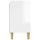 vidaXL Macska Ház Fényes Fehér 51 x 30 x 52 cm Faanyag