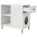 vidaXL Macska Ház Fehér 72 x 42,5 x 70 cm Faanyag