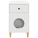 vidaXL Macska Ház Fehér 72 x 42,5 x 70 cm Faanyag
