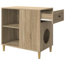 vidaXL Macska Ház Sonoma 72 x 42,5 x 70 cm Faanyag