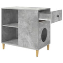 vidaXL Macska Ház Beton 72 x 42,5 x 70 cm Faanyag