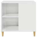 vidaXL Macska Ház Fényes Fehér 72 x 42,5 x 70 cm Faanyag