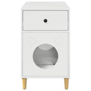 vidaXL Macska Ház Fényes Fehér 72 x 42,5 x 70 cm Faanyag