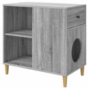 vidaXL Macska Ház Szürke Sonoma 72 x 42,5 x 70 cm Faanyag